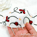 Ladybugs Protective Face Mask for Girls Free Machine Embroidery Design - 2 sizes