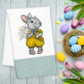 Large Bunny with Willow Easter Machine Embroidery Design - 5 sizes