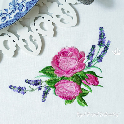 Coin lavande et roses - 2 tailles