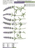 Lavender border - 6 sizes
