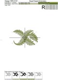 Leaf border element machine embroidery design