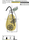 Lemonade bottle Machine Embroidery Designs Set - 2 sizes