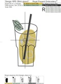 Lemonade glass Set of Machine Embroidery Designs - 2 sizes