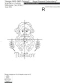 Leo Tolstoy writer Machine embroidery design - 3 sizes