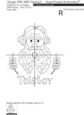 Leo Tolstoy writer Machine embroidery design - 3 sizes