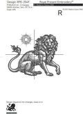 Leo zodiac sign Machine Embroidery Design - 6 sizes