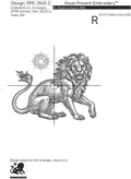 Leo zodiac sign Machine Embroidery Design - 6 sizes