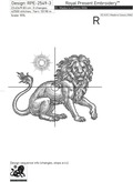 Leo zodiac sign Machine Embroidery Design - 6 sizes