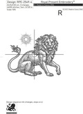 Leo zodiac sign Machine Embroidery Design - 6 sizes