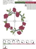 Lettering LOVE with Roses fame Machine Embroidery Design - 2 sizes