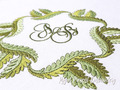 Lettering or Monogram frame Leaves Machine embroidery design - 3 sizes