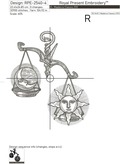 Libra zodiac sign Machine Embroidery Design - 7 sizes
