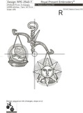 Libra zodiac sign Machine Embroidery Design - 7 sizes
