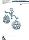 Libra zodiac sign Machine Embroidery Design - 7 sizes