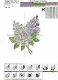 Lilac Branch Machine Embroidery Design - 2 sizes
