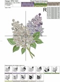 Lilac Branch Machine Embroidery Design - 2 sizes