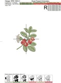 Lingonberry Botanical Machine Embroidery Designs - 3 sizes
