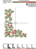 Lingonberry Botanical Machine Embroidery Designs - 3 sizes