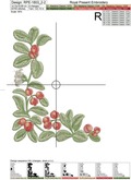 Lingonberry Botanical Machine Embroidery Designs - 3 sizes