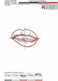 Lips Free Machine Embroidery Design