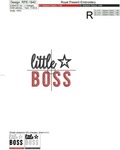 Little Boss Inscription free machine embroidery design - 2 sizes