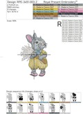 Little Bunny with Willow Easter Machine Embroidery Design - 4 sizes