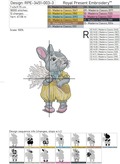 Little Bunny with Willow Easter Machine Embroidery Design - 4 sizes