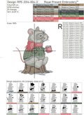 Little Mouse Christmas Machine Embroidery Design - 4 sizes