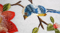 Long stitch machine embroidery design Blue Redbreast