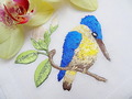 Long stitch machine embroidery design Forest Kingfisher