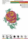 Lovely Rose Machine Embroidery Design