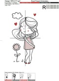 Lovers Girl and Boy Machine Embroidery Designs - 4 sizes