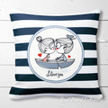 Lovers in a Boat Machine Embroidery Design - 7 sizes