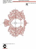 Luxury Baroque Frame Machine Embroidery Design - 2 sizes