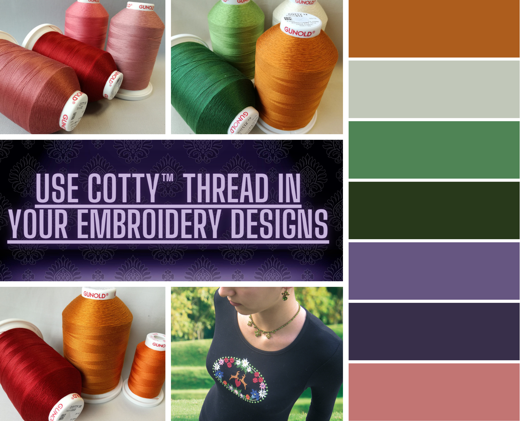 Use CottyThread In Your Embroidery Designs