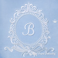 Antique Rococo Blank Monogram Machine Embroidery Design - 4 sizes