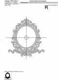 Antique Rococo Blank Monogram Machine Embroidery Design - 4 sizes
