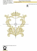 Machine Embroidery Design Art Nouveau monogram blank - 2 sizes