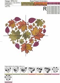 Autumn heart from leaves - 4 sizes