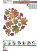 Autumn heart from leaves - 4 sizes
