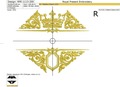 Machine Embroidery Design Baroque Split Name Frame - 4 sizes