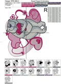 Machine Embroidery Design Bear in love - 3 sizes