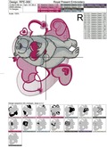 Machine Embroidery Design Bear in love - 3 sizes