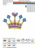 Machine Embroidery Design Beautiful crown for a princess - 2 sizes