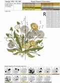 Beautiful dandelions Machine Embroidery Design - 2 sizes