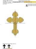 Beautiful ornate cross Machine Embroidery Design - 2 sizes