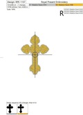 Beautiful ornate cross Machine Embroidery Design - 2 sizes