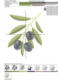 Mediterranean Black Olives Machine Embroidery Design - 2 sizes