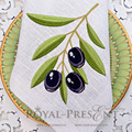 Mediterranean Black Olives Machine Embroidery Design - 2 sizes