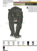 Crouching Black panther Machine Embroidery Design - 4 sizes